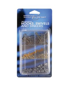 SouthBend 150-Piece Assorted Hook, Swivel & Sinker Kit