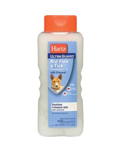 Hartz UltraGuard Rid Flea & Tick 18 Oz. Vanilla Scent Oatmeal Dog Shampoo