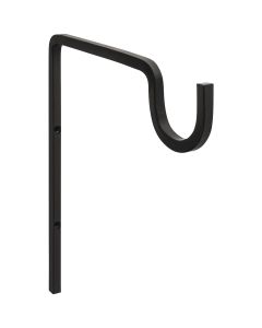 National 2646 9 In. Black Steel Extended Wall Hook Plant Hanger