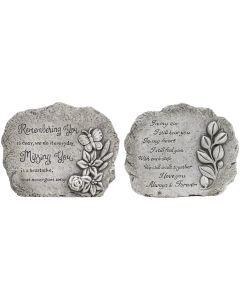 Alpine 5 In. H. Cement Inspirational Garden Stone Plaque