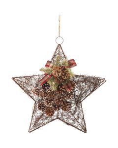 Alpine 5 In. W. x 20 In. H. x 20 In. L. Rustic Christmas Star Holiday Decoration