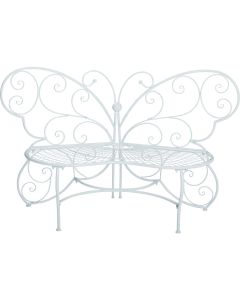 Alpine 62 In. L. White Metal Butterfly Bench