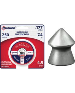 Crosman .177 Cal. Pointed 7.4 Grain Pellet Ammunition (250-Pack)