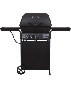 Huntington 2-Burner Black 30,000 BTU LP Gas Grill with Side Burner