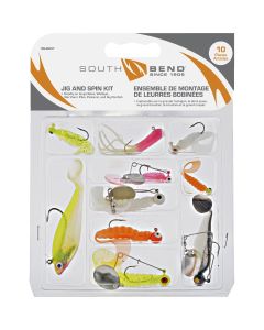 SouthBend 10-Piece Jig & Spin Fishing Lure Kit