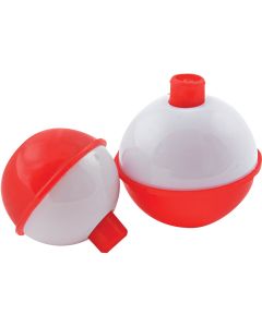 SouthBend 1-1/2 In. Red & White Push-Button Fishing Bobber Float (2-Pack)