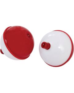 SouthBend 2 In. Red & White Push-Button Fishing Bobber Float (2-Pack)