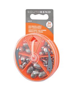 SouthBend 54-Piece Egg & Split Shot Sinker Kit Assortment