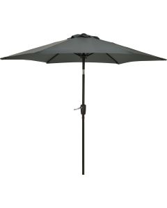 Outdoor Expressions 7.5 Ft. Aluminum Tilt/Crank Gray Patio Umbrella