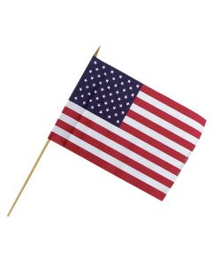 Valley Forge 12 In. x 18 In. Polycotton Stick American Flag