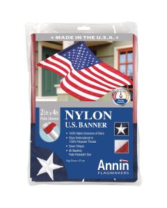 Annin 2.5 Ft. x 4 Ft. Nylon American Banner Flag