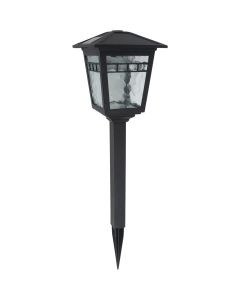 Moonrays Black 10 Lumens Plastic Coach Solar Path Light