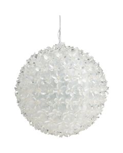 Alpine 8 In. Twinkling Blue LED Sphere Christmas Ornament