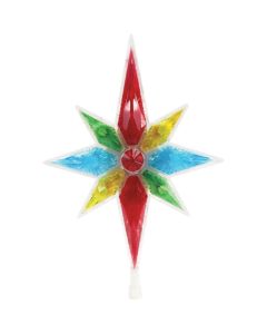 Alpine Multi-Color LED 14 In. Star Christmas Tree Topper