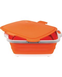 Drip EZ Jr. Orange 15.75 In. L. x 12.5 In. W. x 4.5 In. D. Collapsible Food Prep Tub