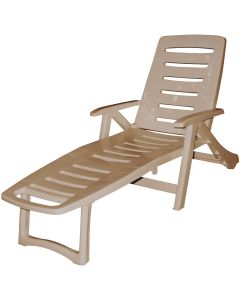 Gracious Living Antigua Sandstone Resin Multi-Position Back Rest Lounger