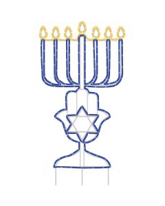 Alpine 52 In. H. LED Menorah Outdoor Lighted Decoration