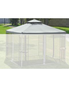 Outdoor Expressions 13 Ft. x 13 Ft. Gray Polyester Replacement Gazebo Canopy