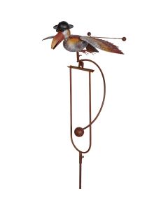 Terre Verde 61 In. Steel Rocking Bird with Derby Garden Stake