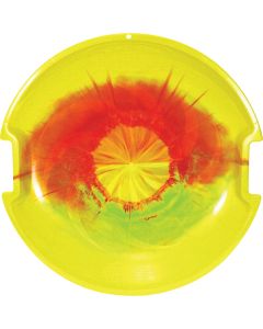 EMSCO ESP Day Glow Super V Neon Tie Dye Polyethylene 26 In. Saucer Disc Snow Sled