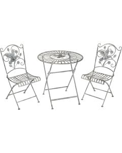 Alpine 3-Piece Hummingbird Foldable Floral Bistro Set