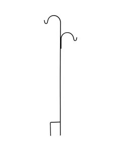 UrbanGarden 90 In. Matte Black Square Steel Offset Shepherd Hook