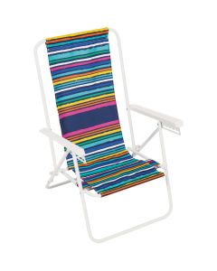 Rio Brands 6-Position Polyester Powder Coated Steel Frame Ipanema Beach Chair