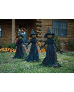 Evergreen 52 In. H. Lighted Witch Garden Stake (Set of 3)