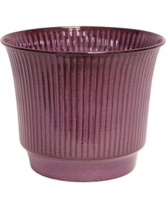 Robert Allen Madison 6.75 In. x 8 In. x 8 In. Ironstone Metal Stormy Purple Planter