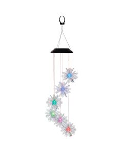 Alpine 28 In. Solar Color Changing Flower Mobile