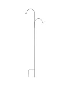 UrbanGarden 90 In. Slate Square Steel Offset Shepherd Hook