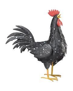 Regal Art & Gift Black Metal Rooster Lawn Ornament