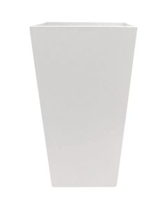 Bloem Finley 20 In. Tall Square Plastic Casper White Planter