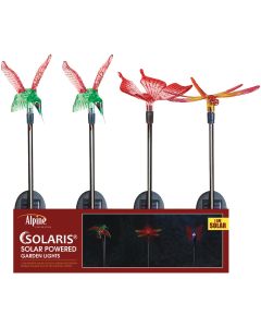 Alpine Plastic 32 In. H. Vibrant Friends Solar LED Stake Light