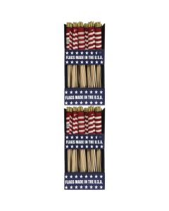 Valley Forge 8 In. x 12 In. Polycotton American Flag  24 In. Power Wings Display (288-Piece)