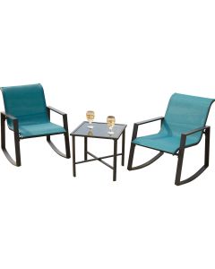 Outdoor Expressions Naples 3-Piece Rocking Bistro Set