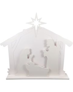 Alpine 48 In. LED Nativity Scene Christmas Silhouette Lighted Decoration