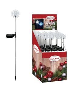 Solaris 33 In. LED Solar Snowflake Holiday Garden Stake