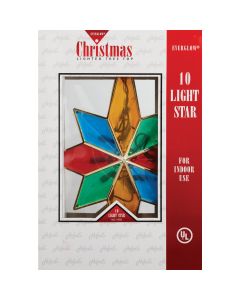 J Hofert Everglow Multi-Color 12 In. Bethlehem Star Christmas Tree Topper