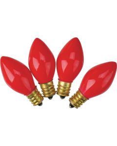 J Hofert C7 Red Ceramic 125V Replacement Light Bulb (4-Pack)