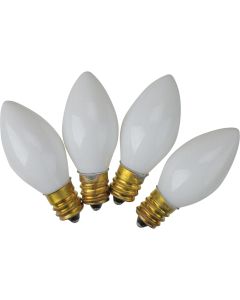 J Hofert C7 White Ceramic 125V Replacement Light Bulb (4-Pack)