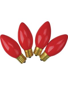 J Hofert C9 Red Ceramic 125V Replacement Light Bulb (4-Pack)