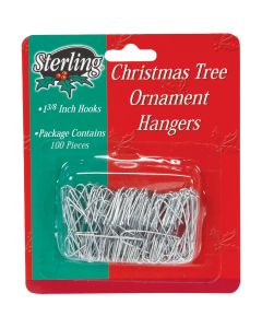 Sterling 1-3/8 In. Silver Christmas Ornament Hooks