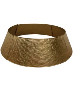 26 In. Dia. Gold Hammered Metal Christmas Tree Collar