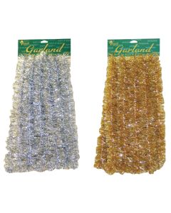 F C Young 12 Ft. Silver & Gold Silky Colored Garland