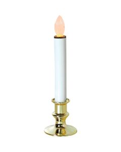 J Hofert 9 In. H. x 2.5 In. Dia. Gold LED Battery Operated Candle with Timer