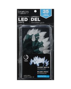 Danson Decor Warm White 35-Bulb C6 LED Battery Operated Light Set