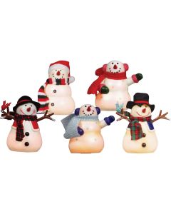 J Hofert 6 In. Incandescent Snowman Pathway Marker Light Set (5 per set)