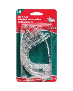 Adams 12 In. Clear Plastic Garland Tie (10-Pack)