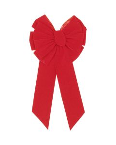 Holiday Trims 11-Loop 14 In. W. x 28 In. L. Red Velvet Christmas Bow